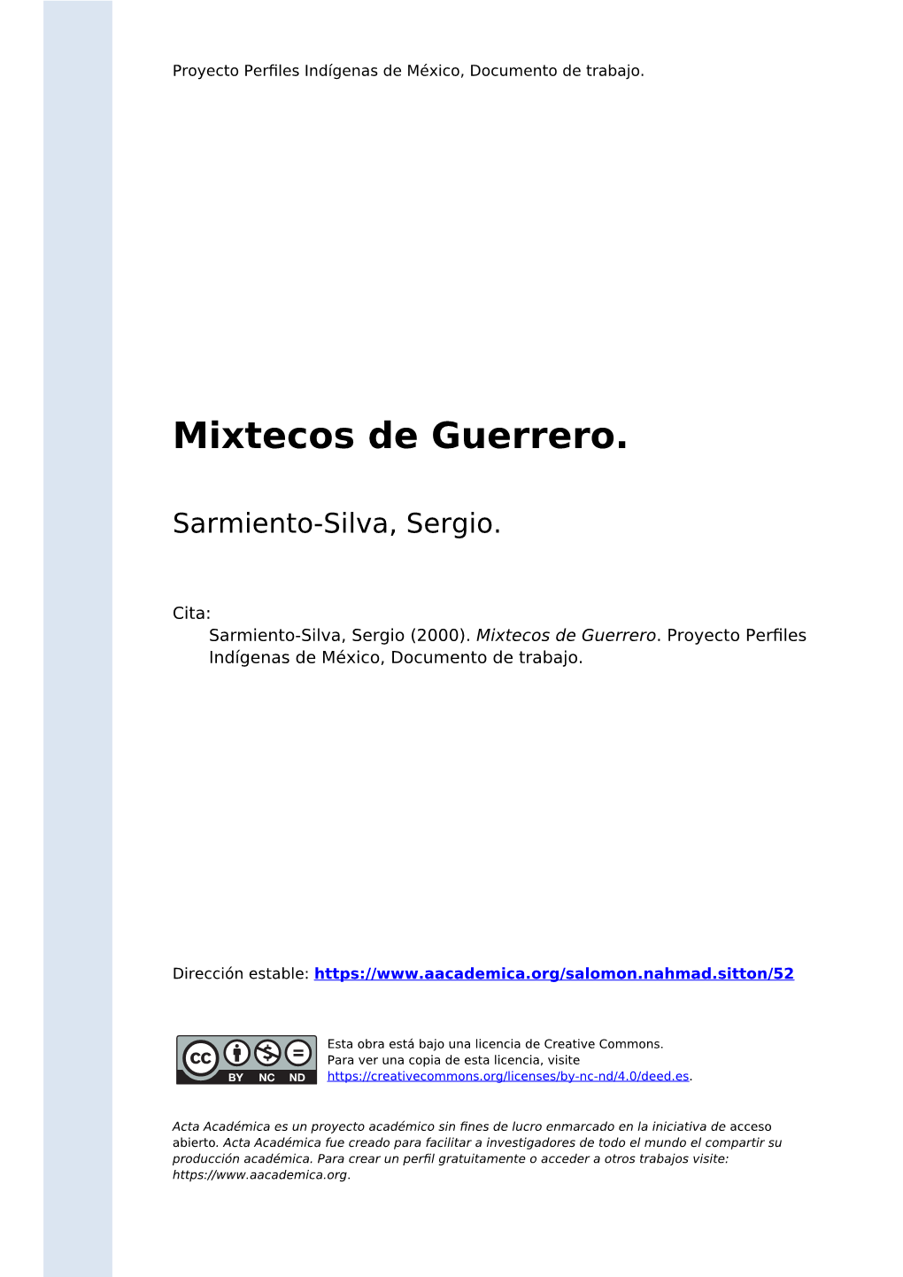 Mixtecos De Guerrero