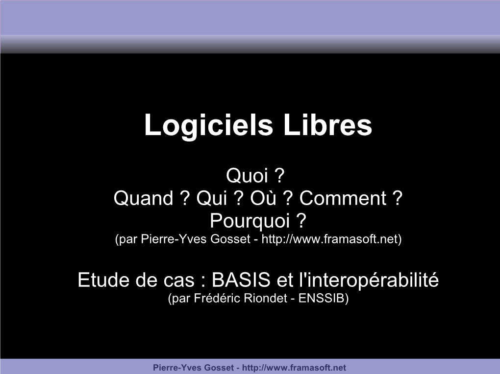 Logiciels Libres