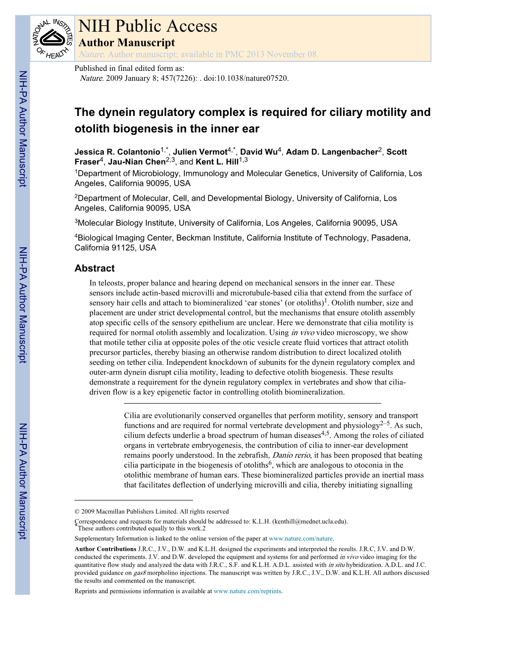 NIH Public Access Author Manuscript Nature