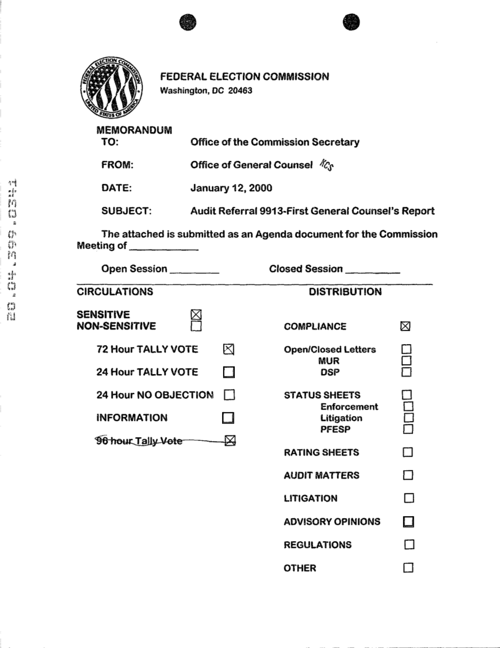 AL ELECTION COMMIISSION Washington, DC 20463