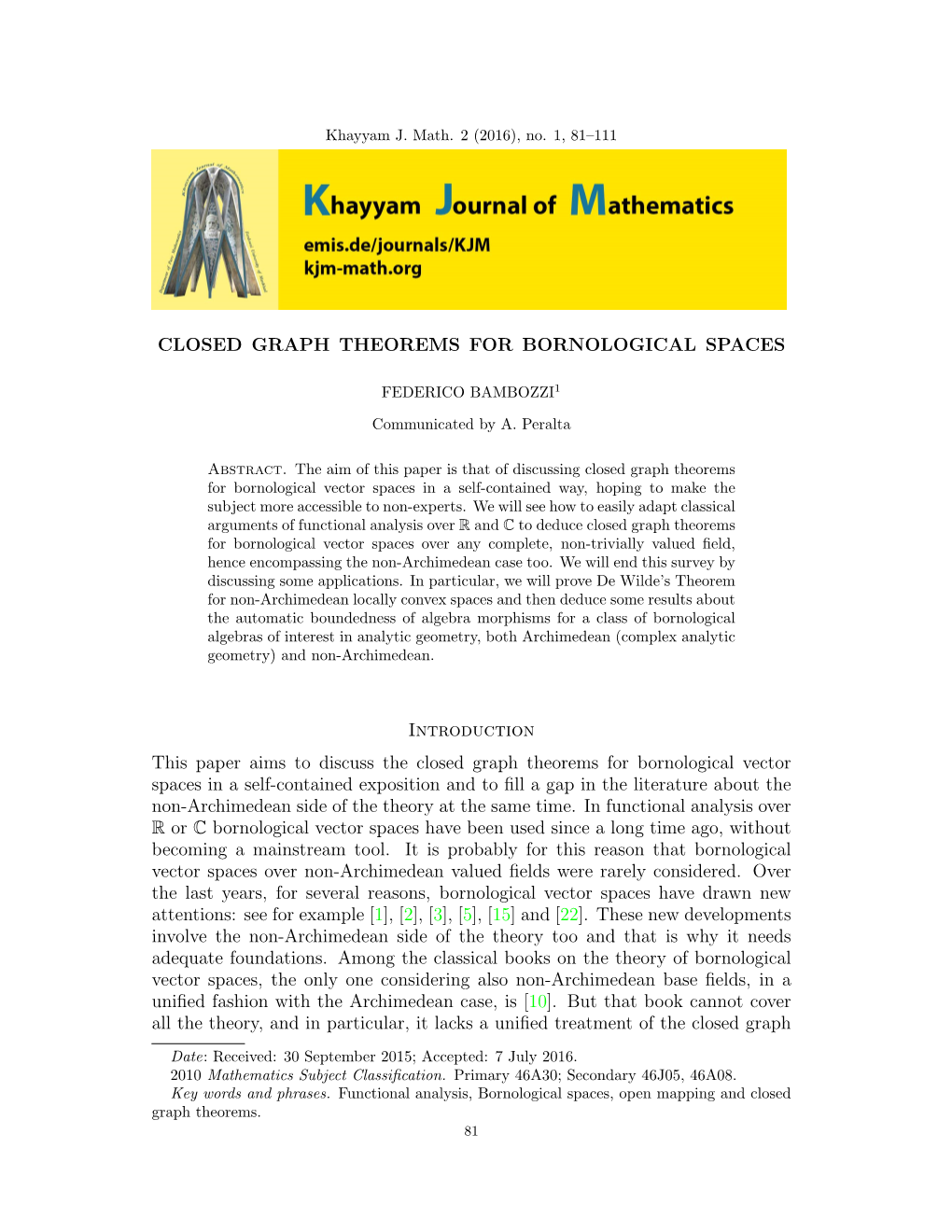 Closed Graph Theorems for Bornological Spaces