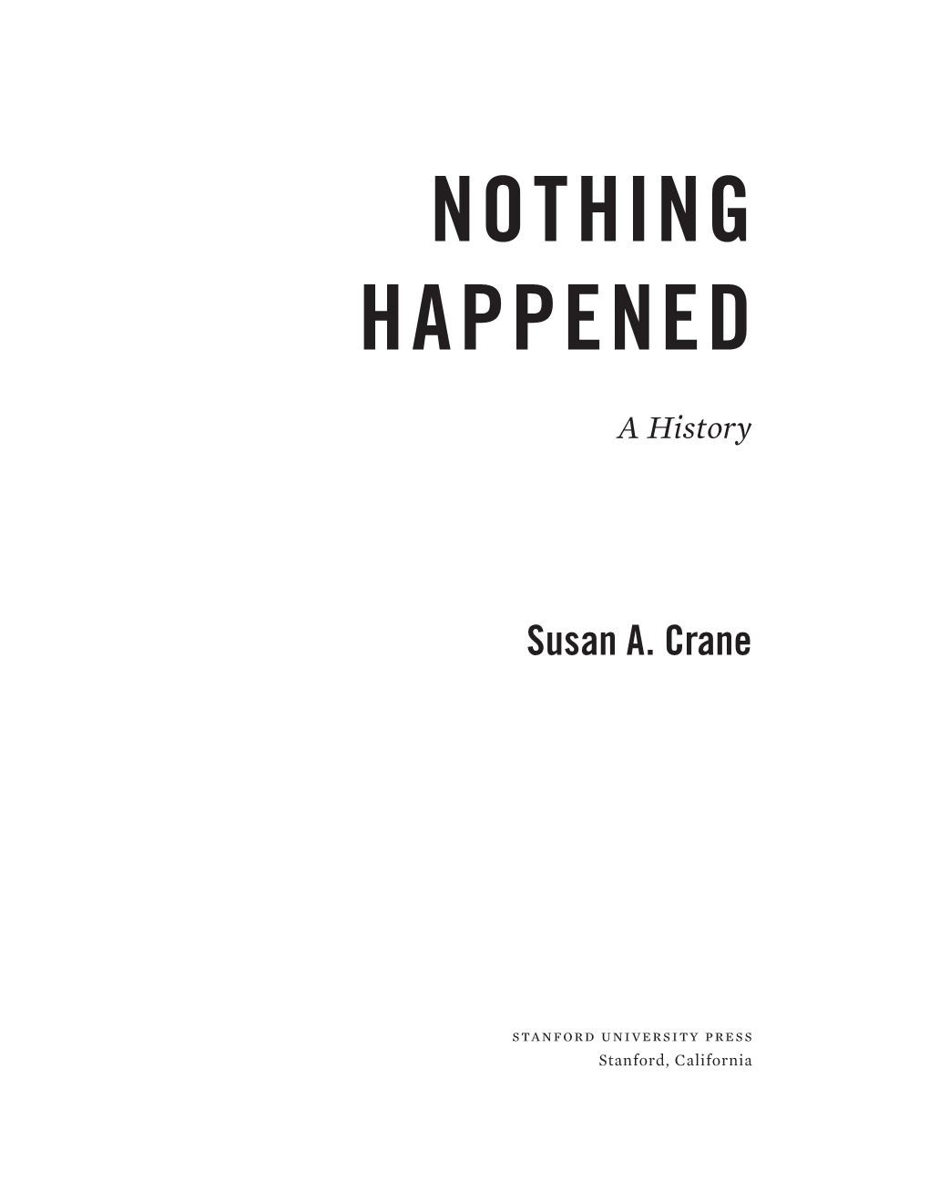 Nothing Happened