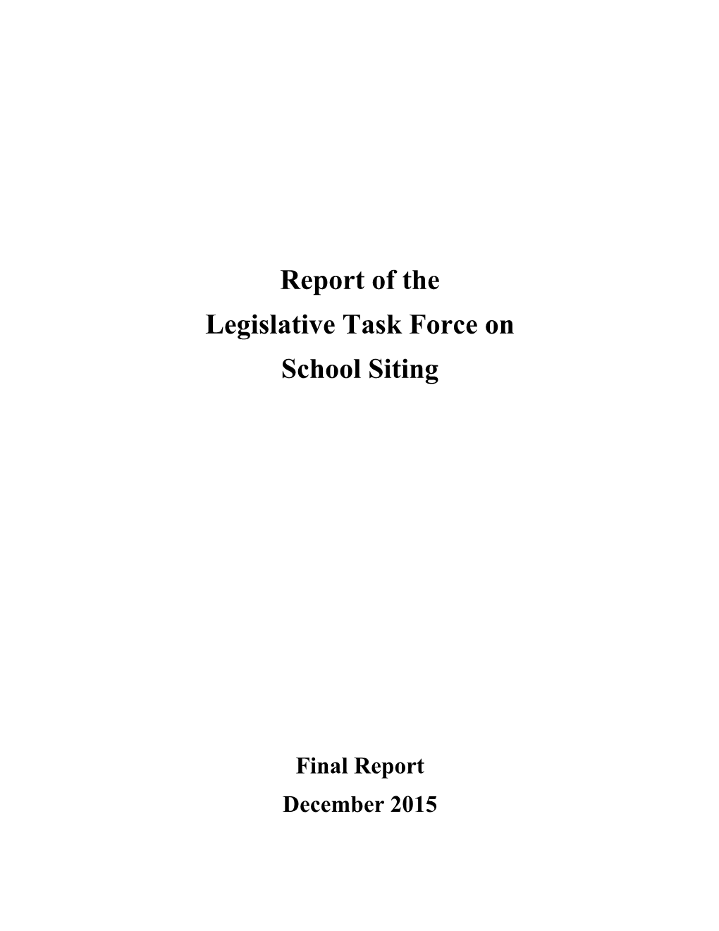 School Siting Task Force Final Report