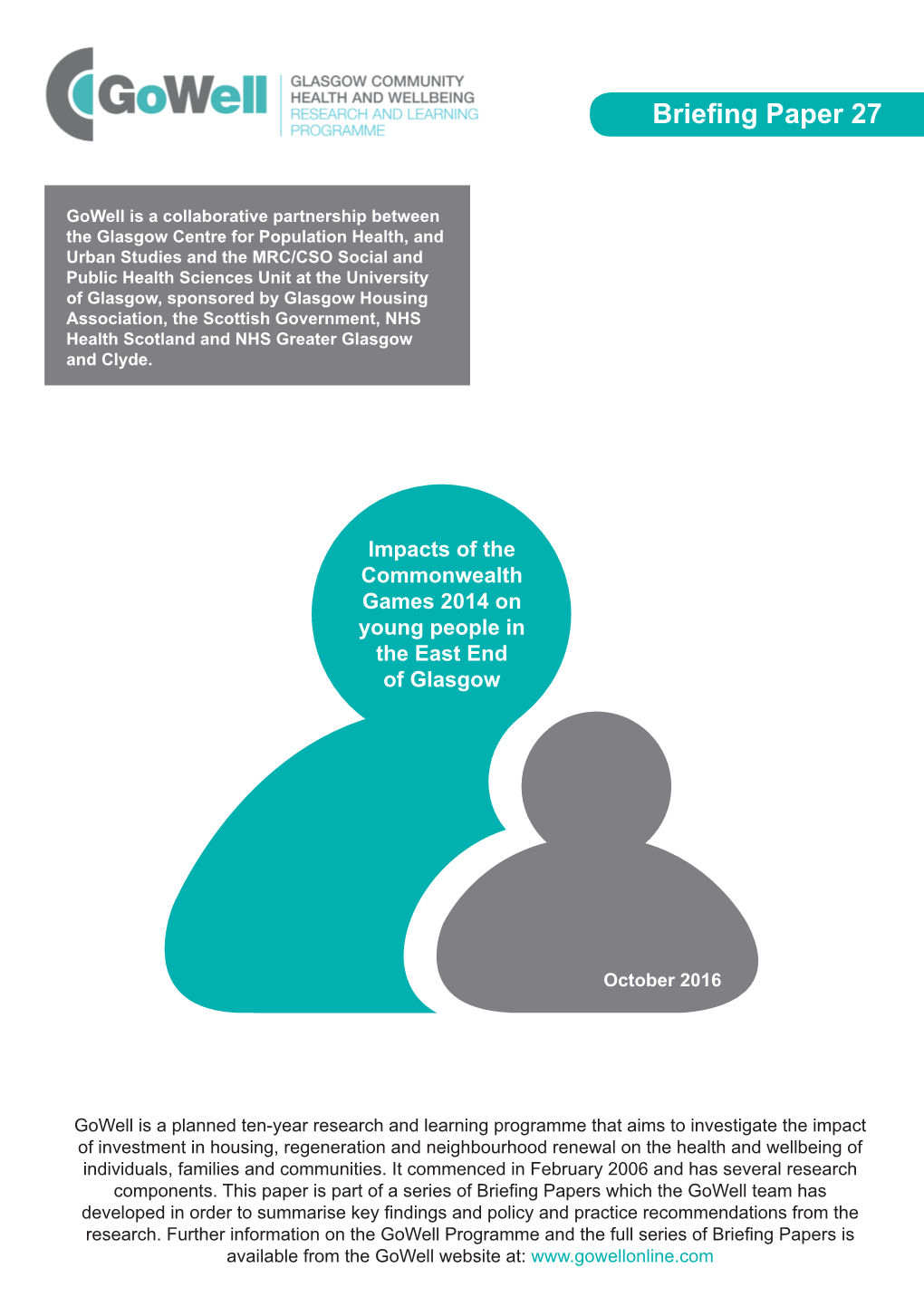 Impacts of the Commonwealth Games 2014 on Young People in the East End of Glasgow