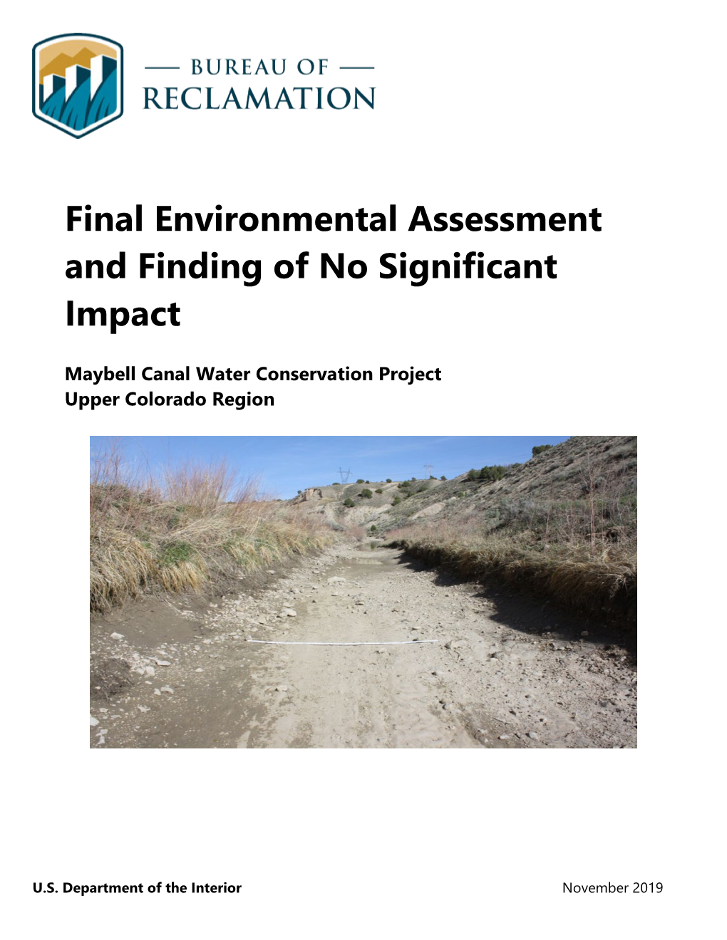 Final Environmental Assessment and Finding of No Significant Impact