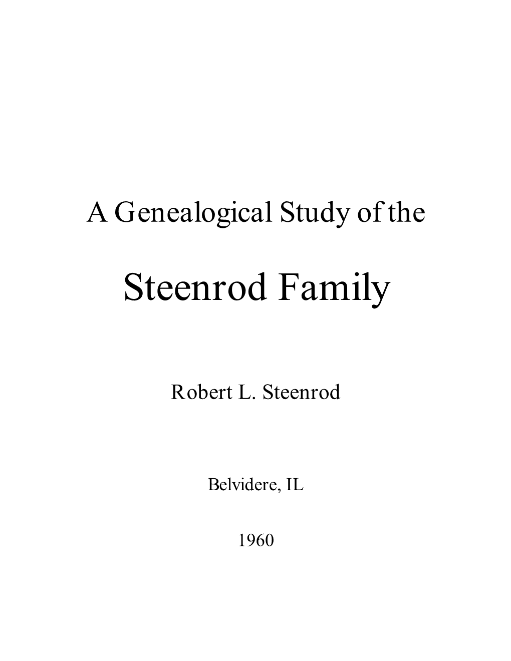 Steenrod Family