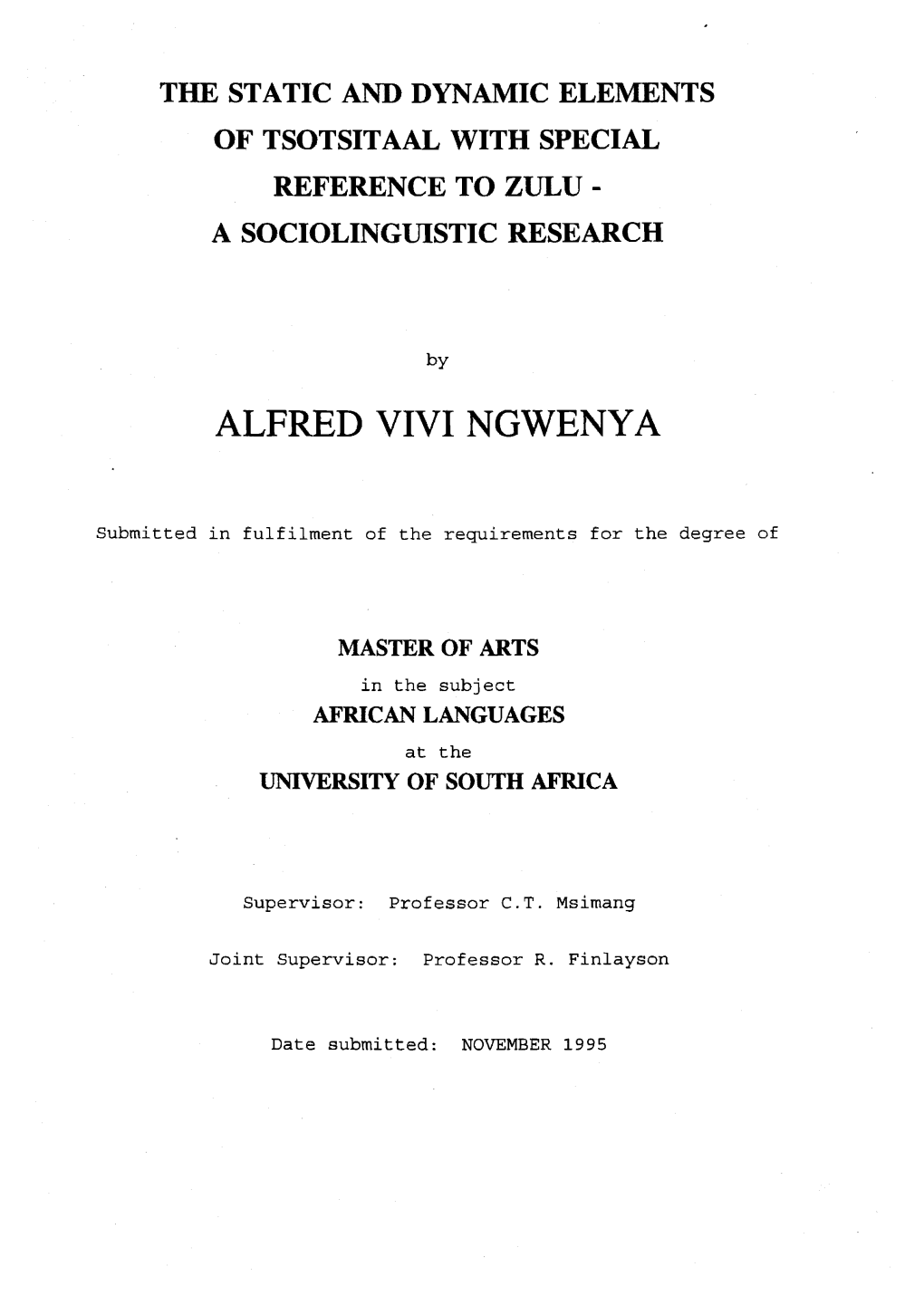 Alfred Vivi Ngwenya