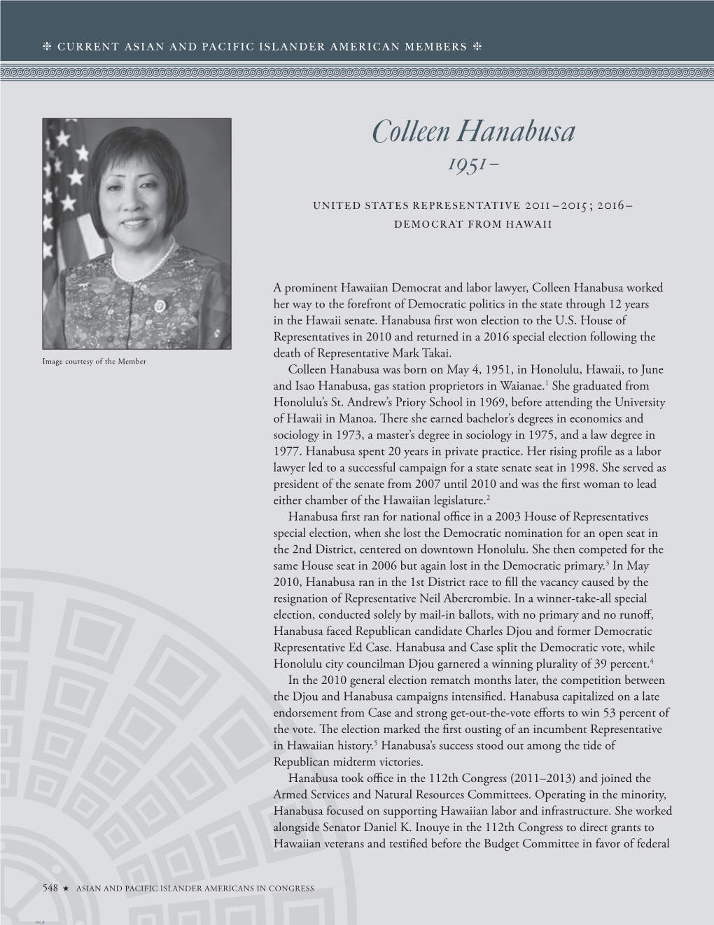 Colleen Hanabusa 1951–