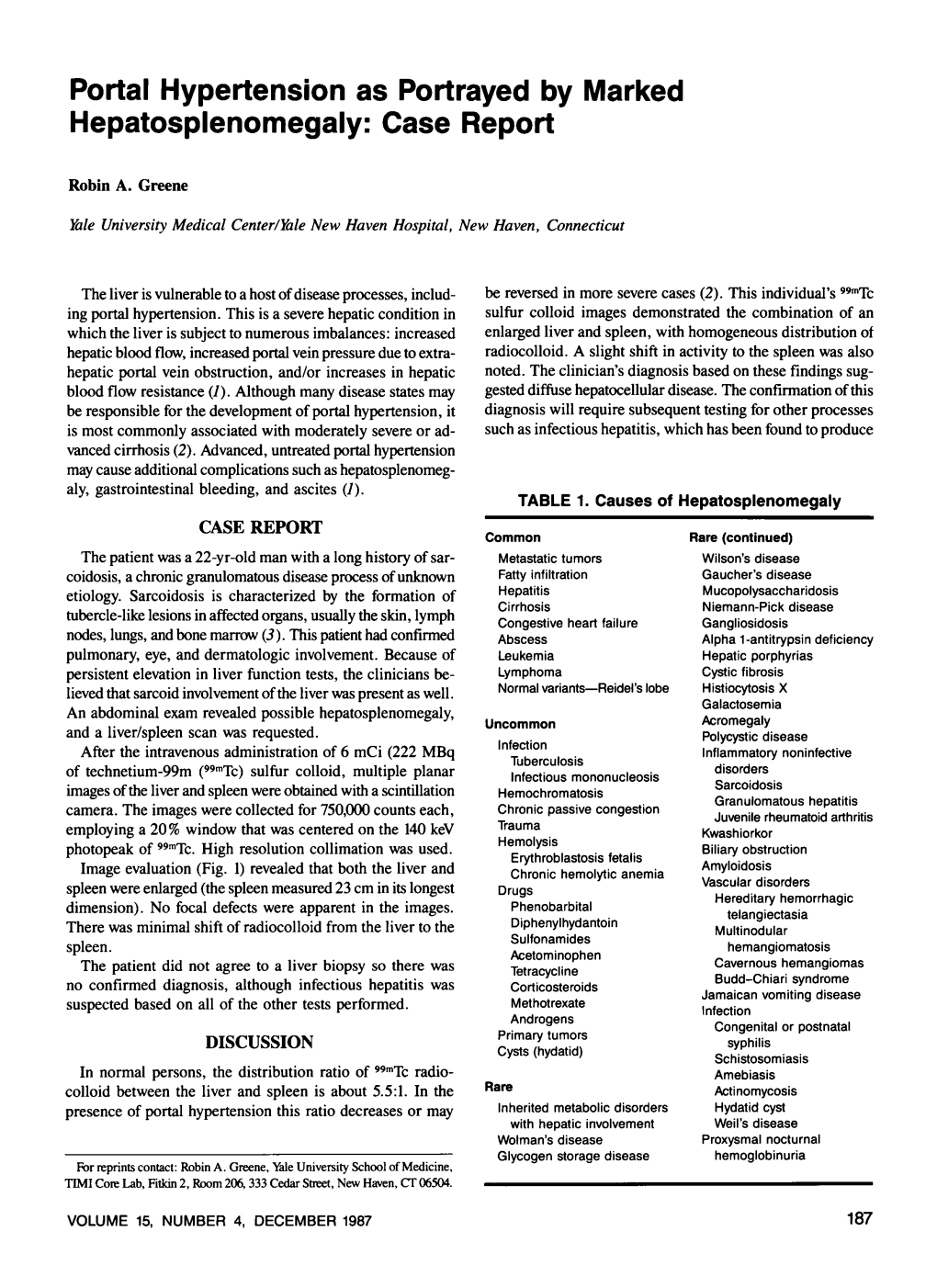 Portal Hypertension As Portrayed by Marked Hepatosplenomegaly: Case Report