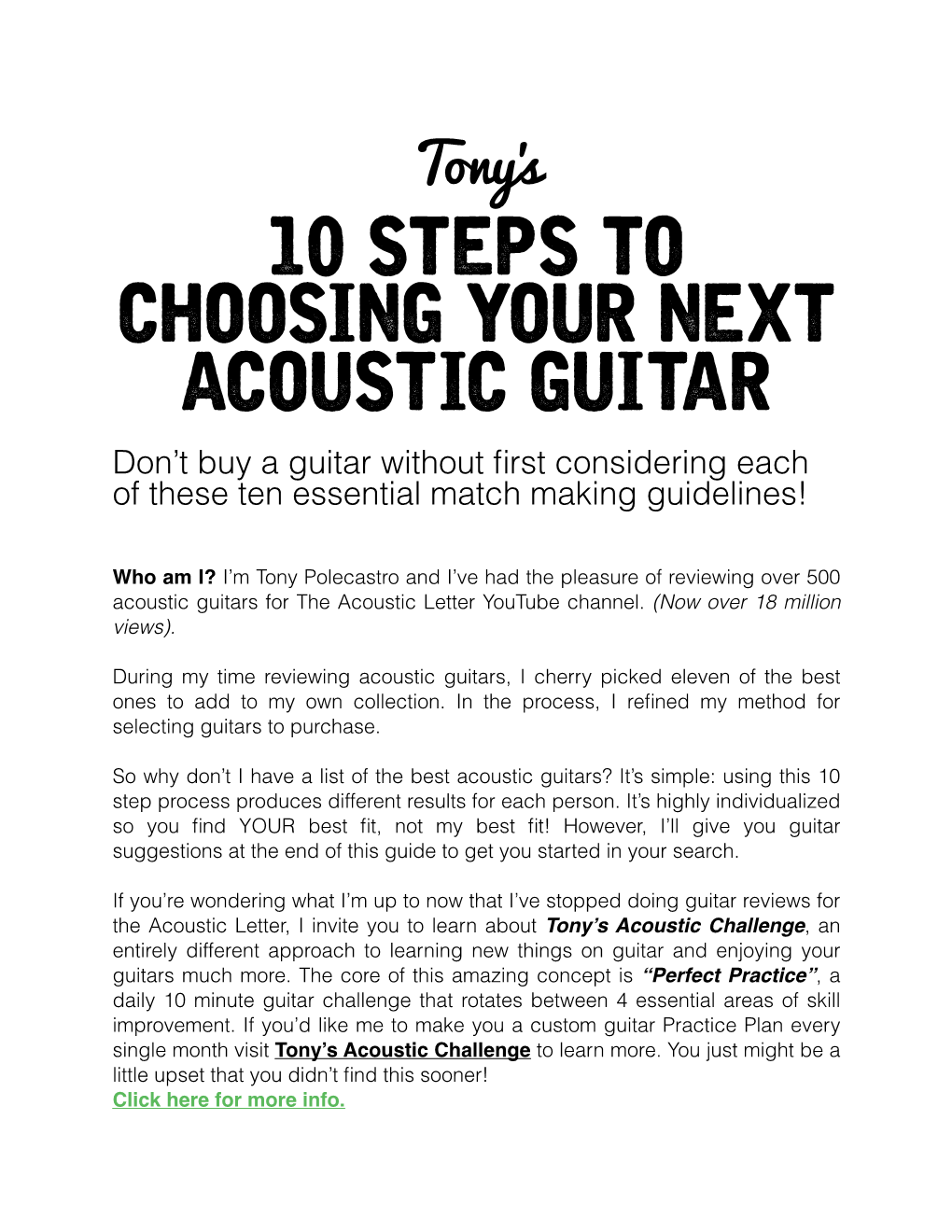 10 Steps to Choosing Your Acoustic Guitar