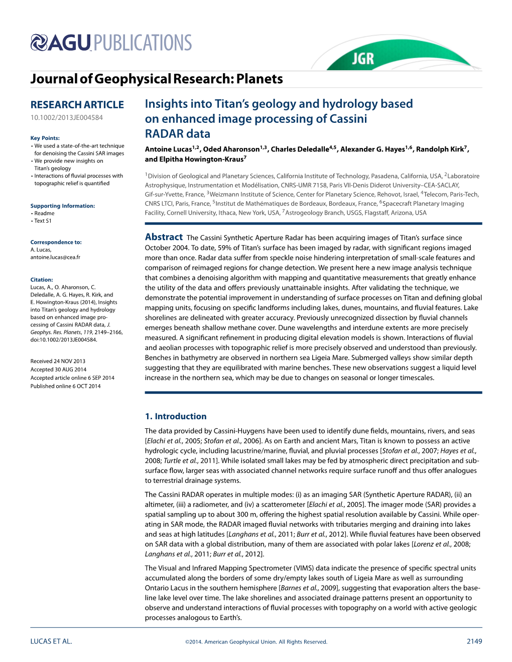 Insights Into Titans Geology and Hydrology Based on Enhanced