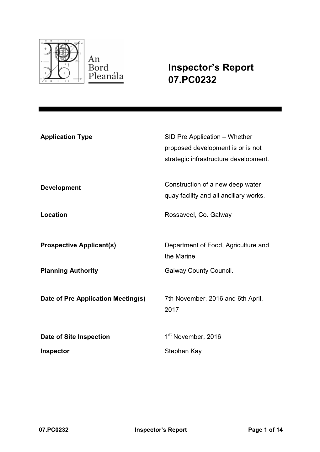 Report Template Normal Planning Appeal