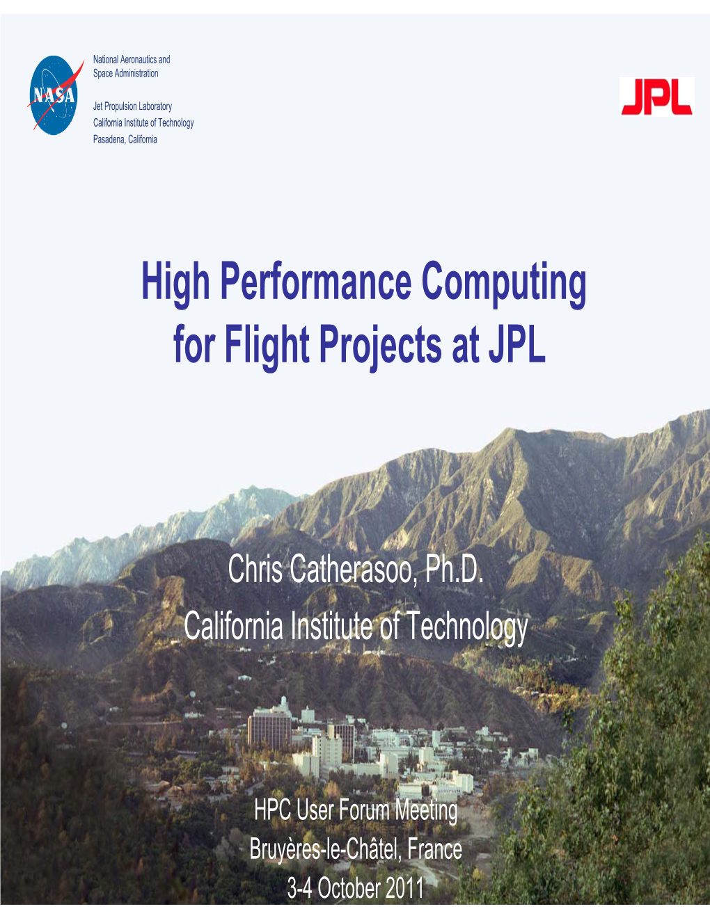 High Performance Computing for Flight Projects at JPL