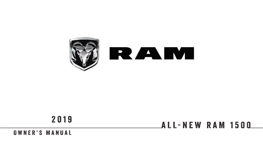 219 RAM All New 1500 DT Truck Owner's Manual