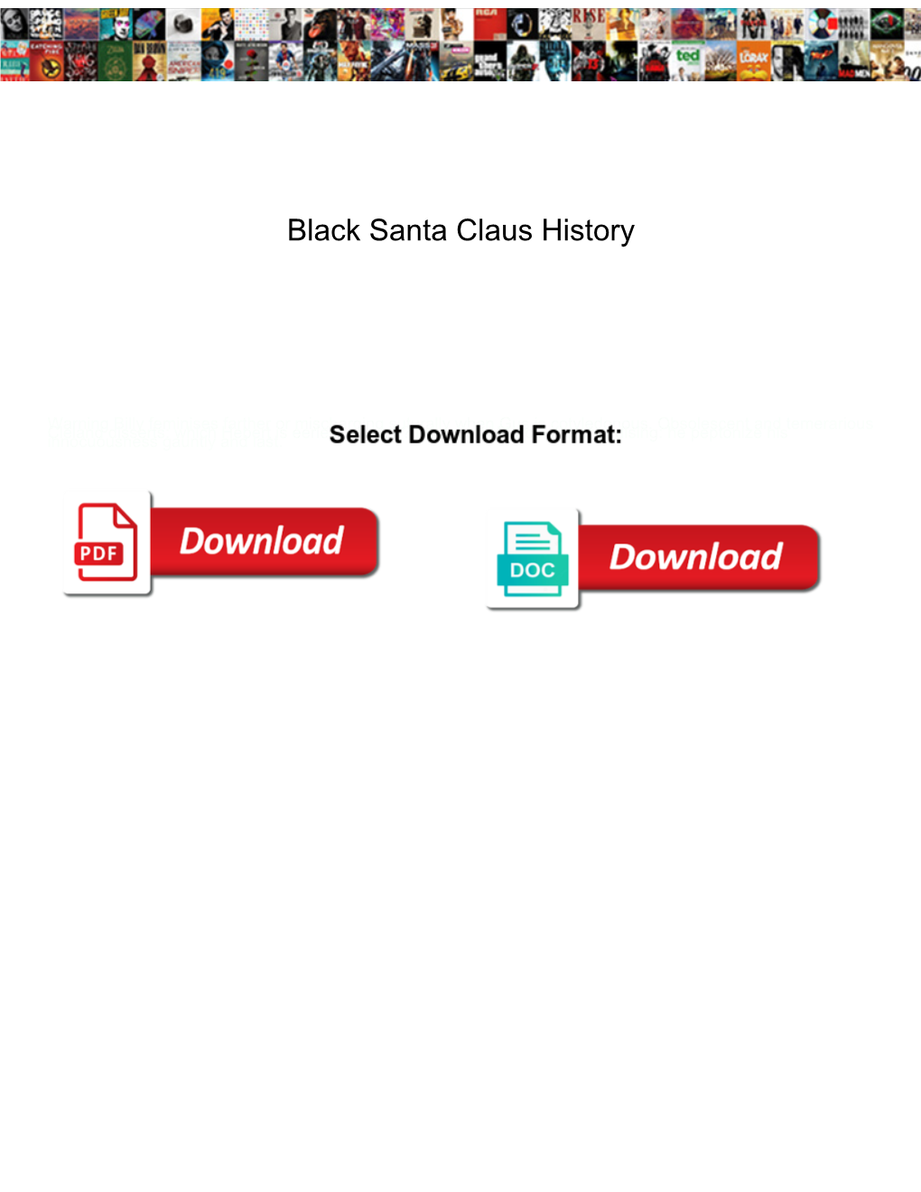 Black Santa Claus History