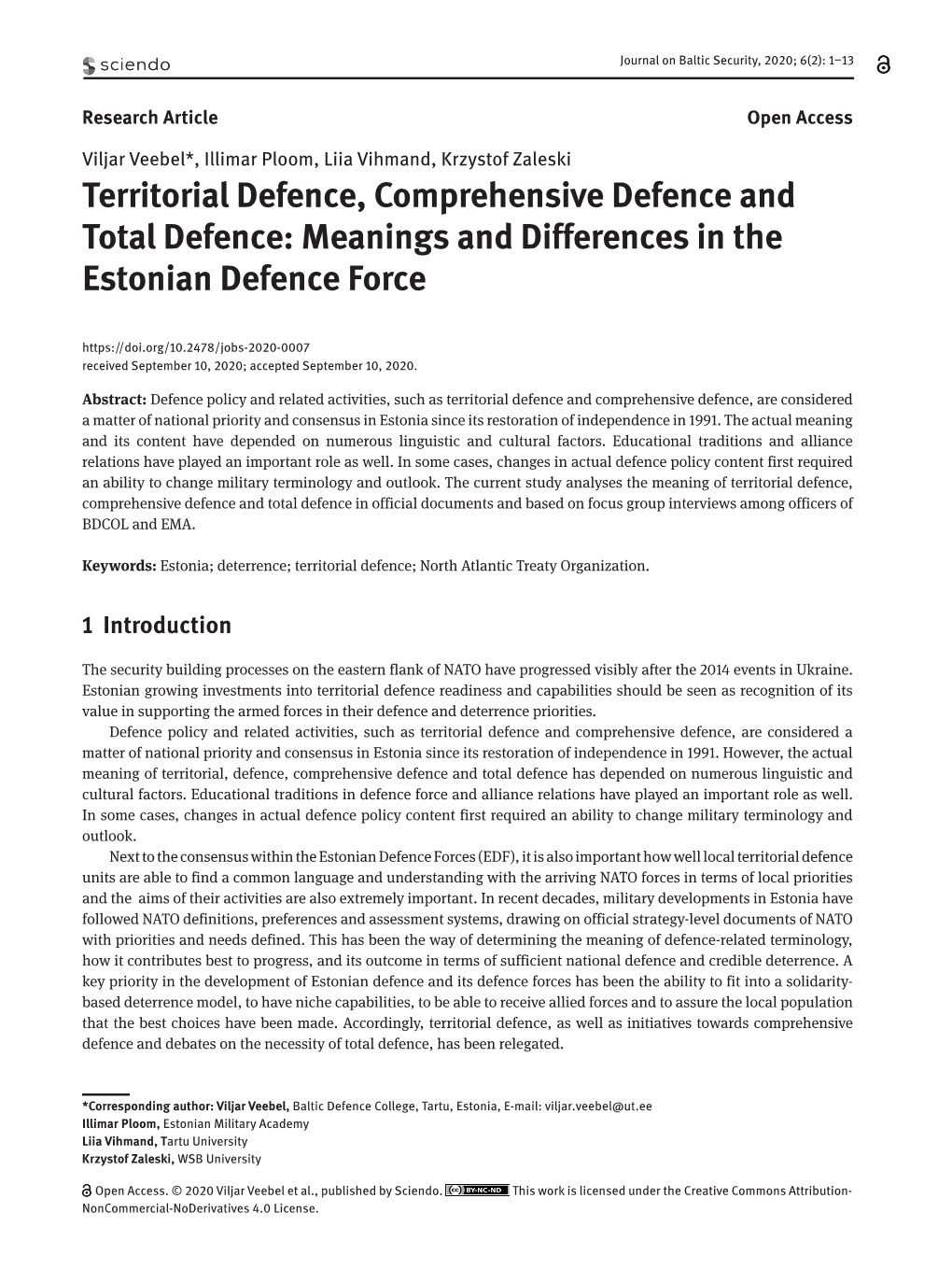 Meanings and Differences in the Estonian Defence Force