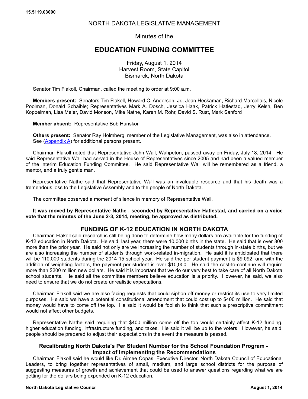 Education Funding Committee