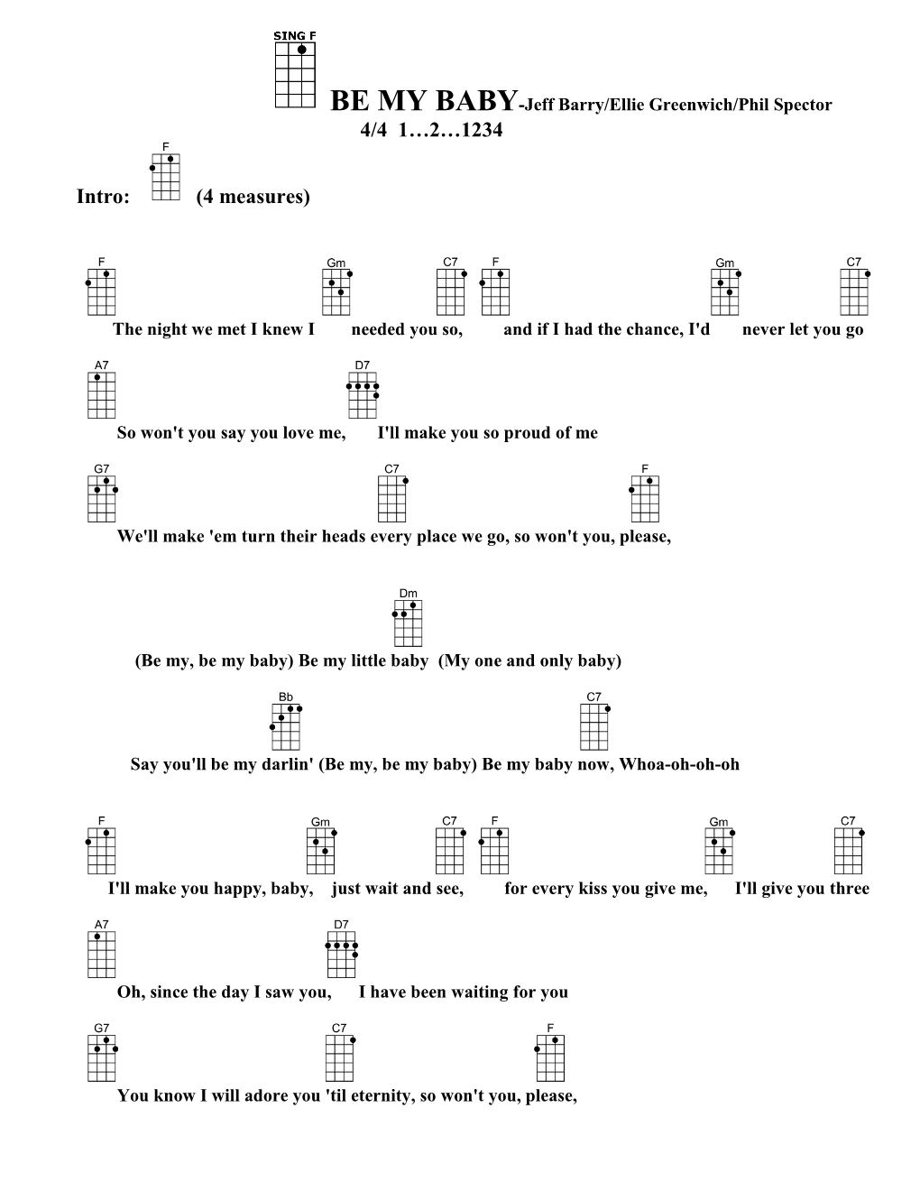 1234 Intro: (4 Measures)