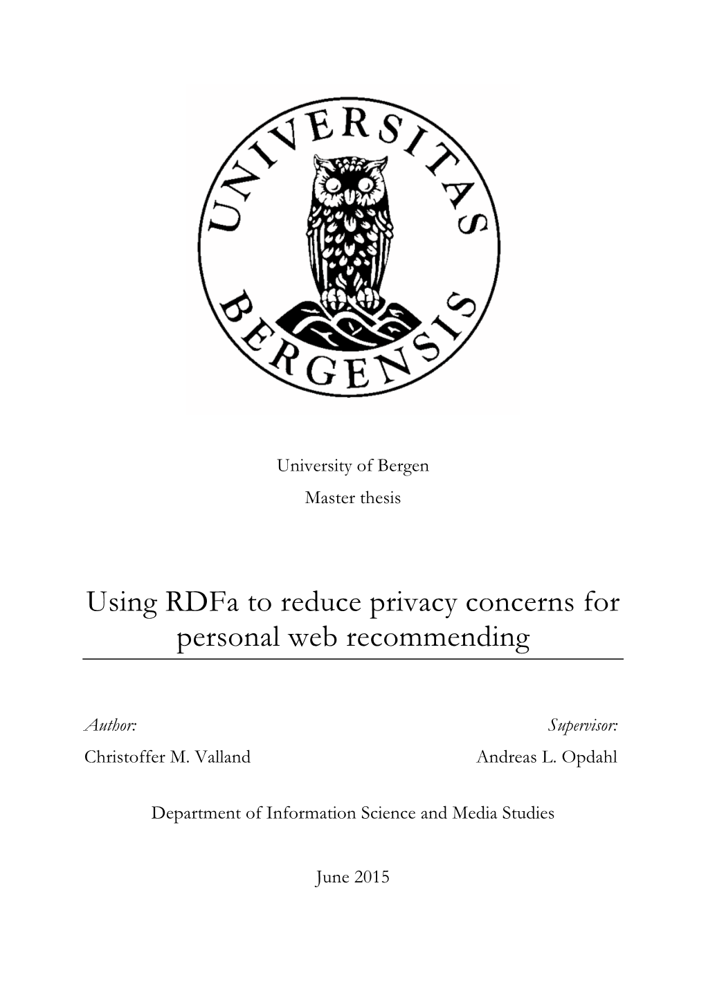 Using Rdfa to Reduce Privacy Concerns for Personal Web Recommending