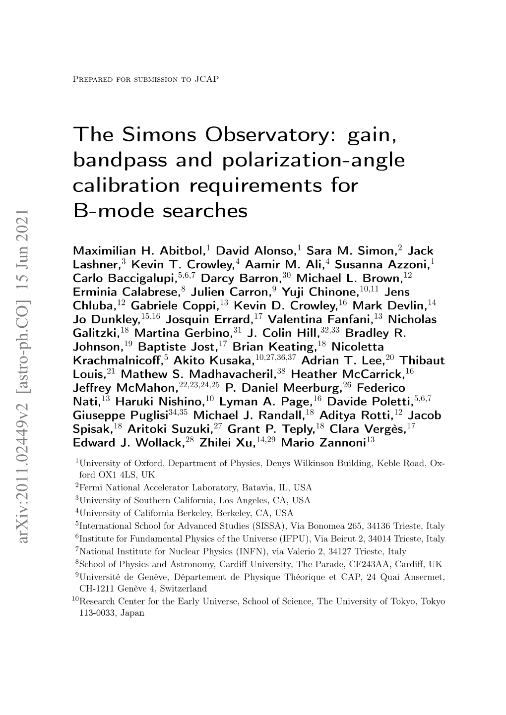 The Simons Observatory: Gain, Bandpass and Polarization-Angle Calibration Requirements for B-Mode Searches