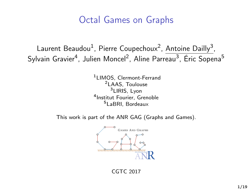 Octal Games on Graphs