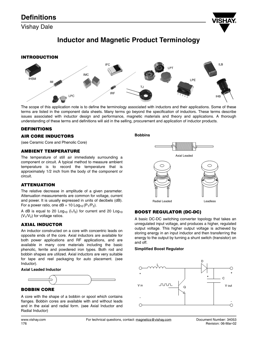 Inductor and Magnetic Product Terminology Definitions