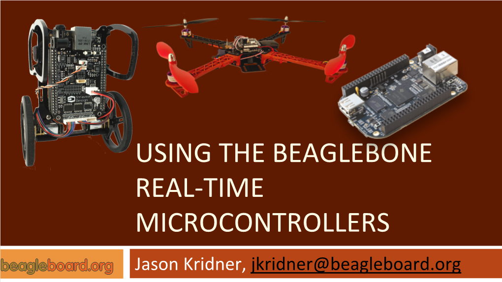 Using the Beaglebone Real-‐Time