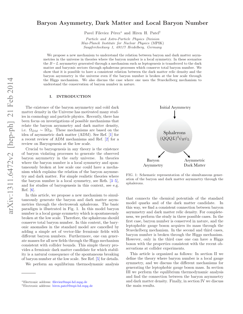 Baryon Asymmetry, Dark Matter and Local Baryon Number