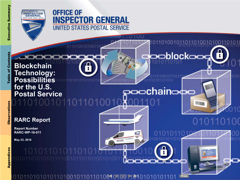 Blockchain Technology: Possibilities for the U.S. Postal Service