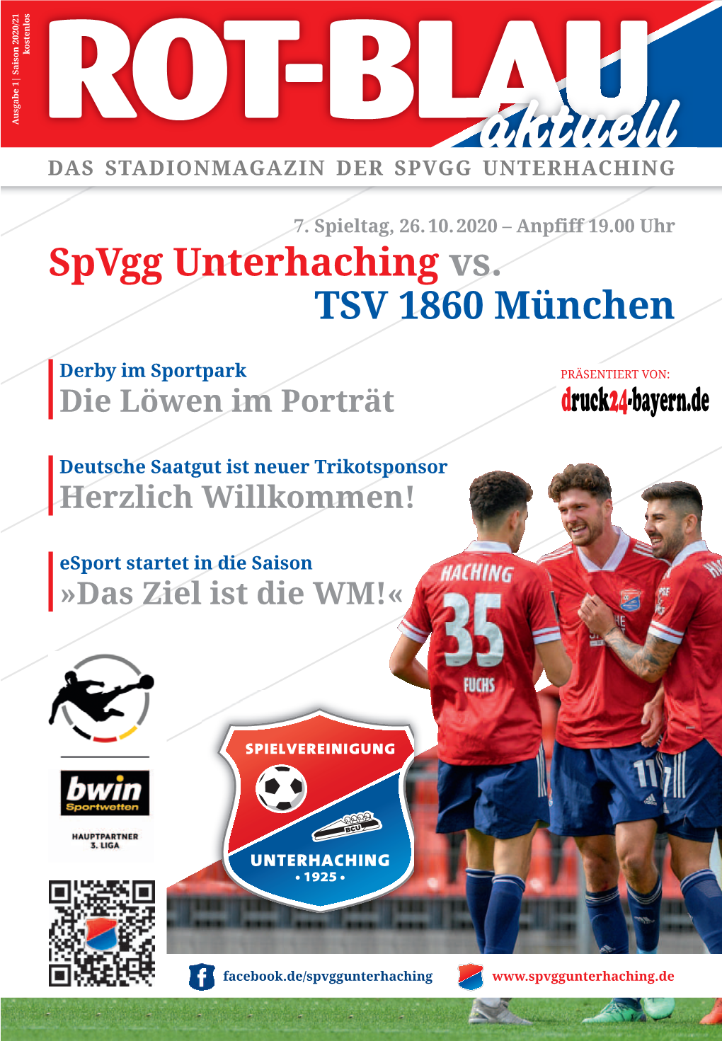 Spvgg Unterhaching Stadionmagazin 2020/2021 Nr. 1.Qxp