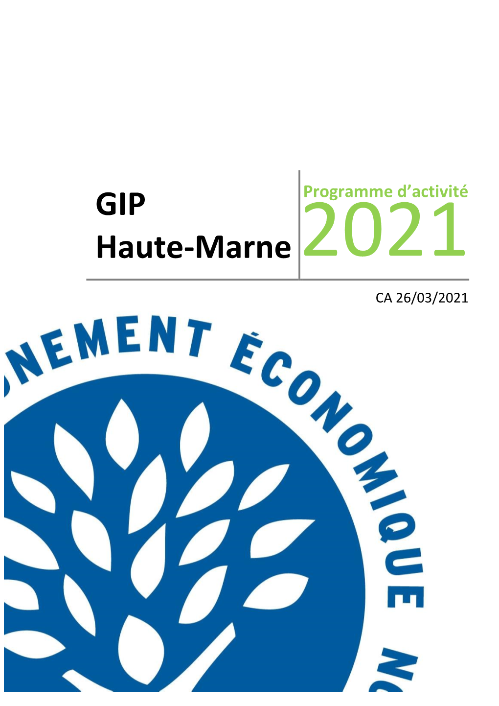 Programme D'activité 2021