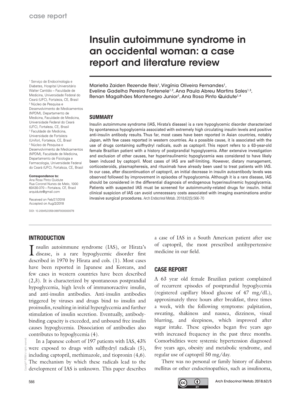 Insulin Autoimmune Syndrome in an Occidental Woman