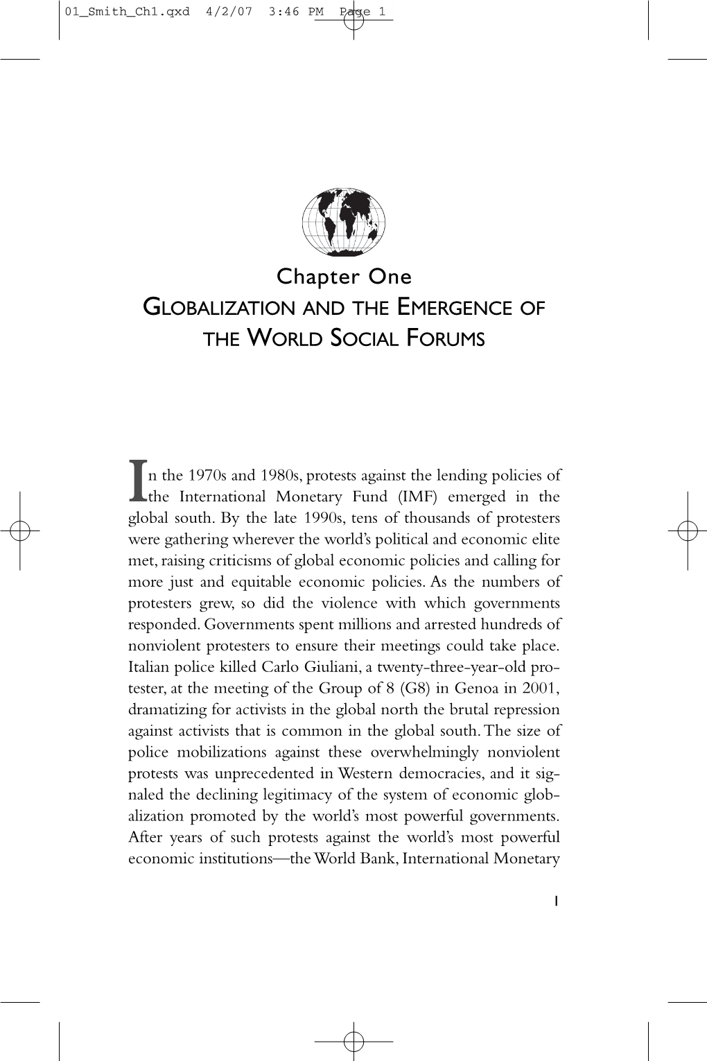 Globalization and the Emergence of the World Social Forums