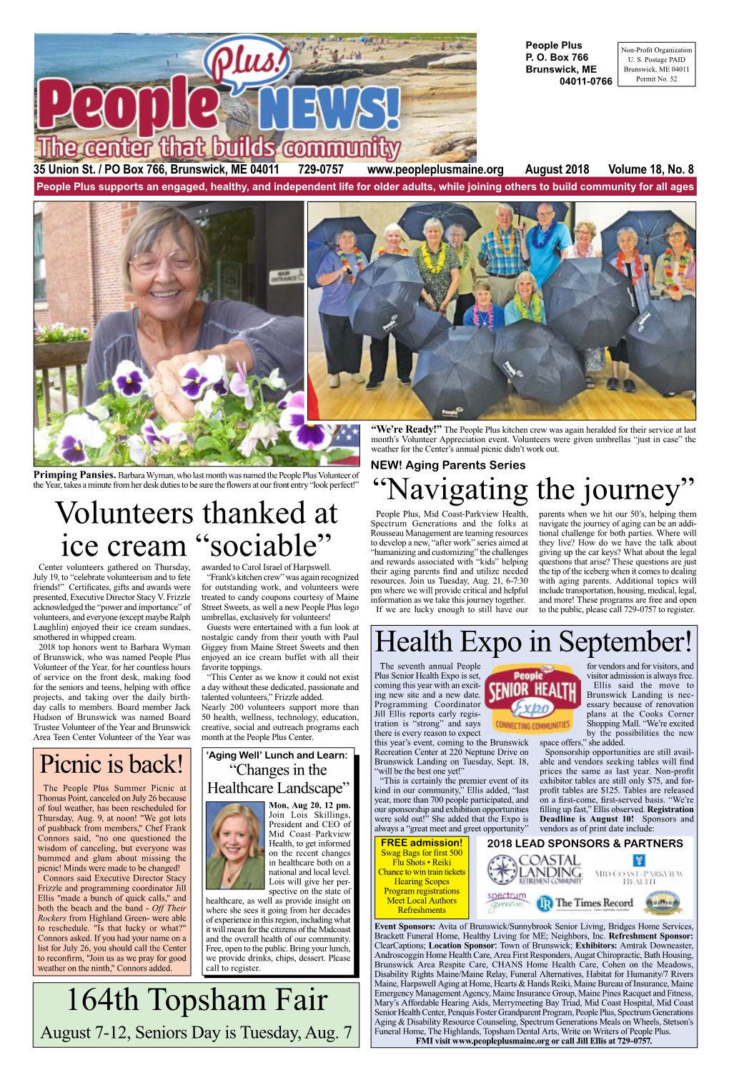 164Th Topsham Fair Volunteers Thanked at Ice Cream