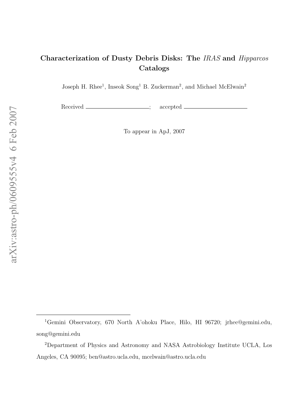 Characterization of Dusty Debris Disks: the IRAS and Hipparcos Catalogs