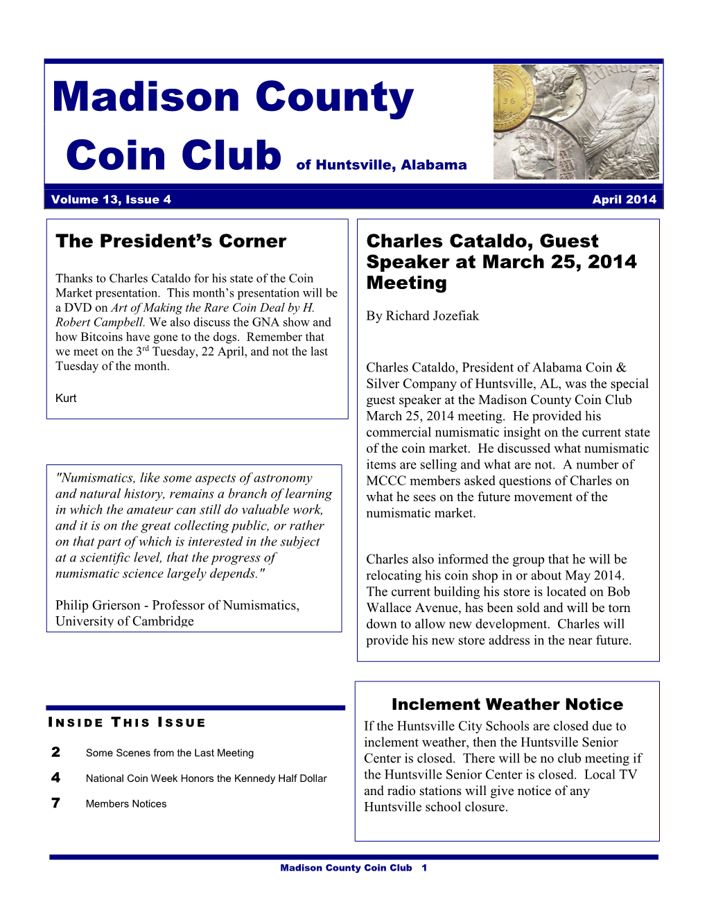 Madison County Coin Club