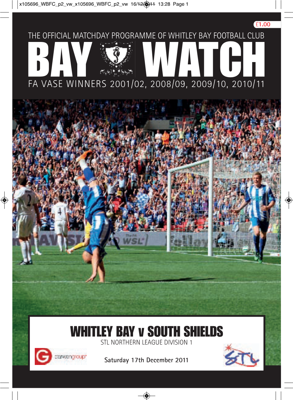 WHITLEY BAY V SOUTH SHIELDS STL NORTHERN LEAGUE DIVISION 1