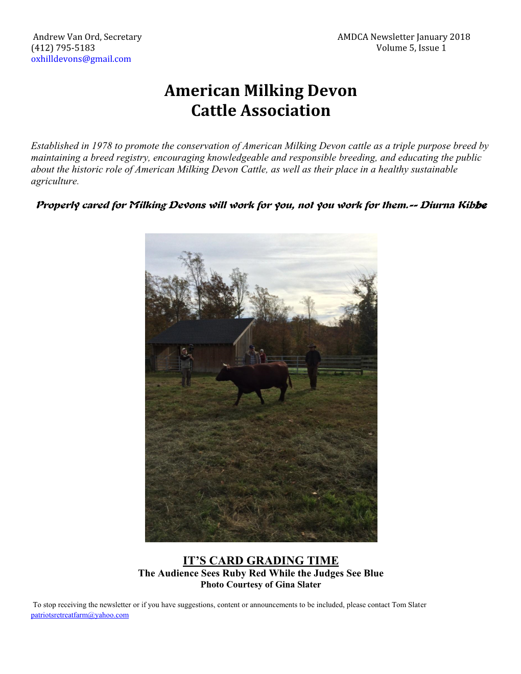 American Milking Devon Cattle Association