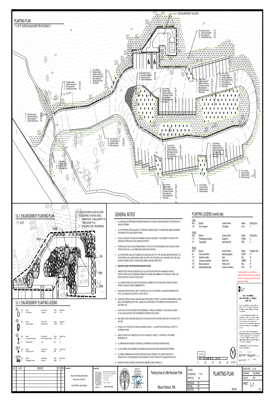 L-1 . Planting Plan