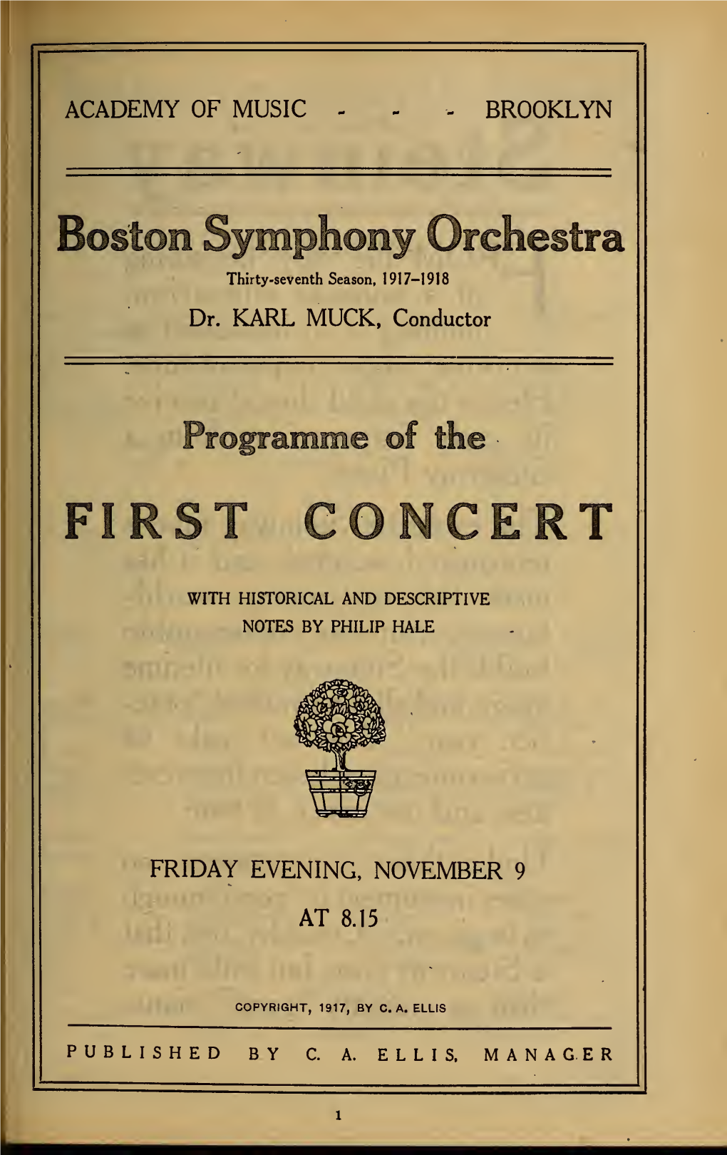 Boston Symphony Orchestra Concert Programs, Season 37,1917-1918, Trip