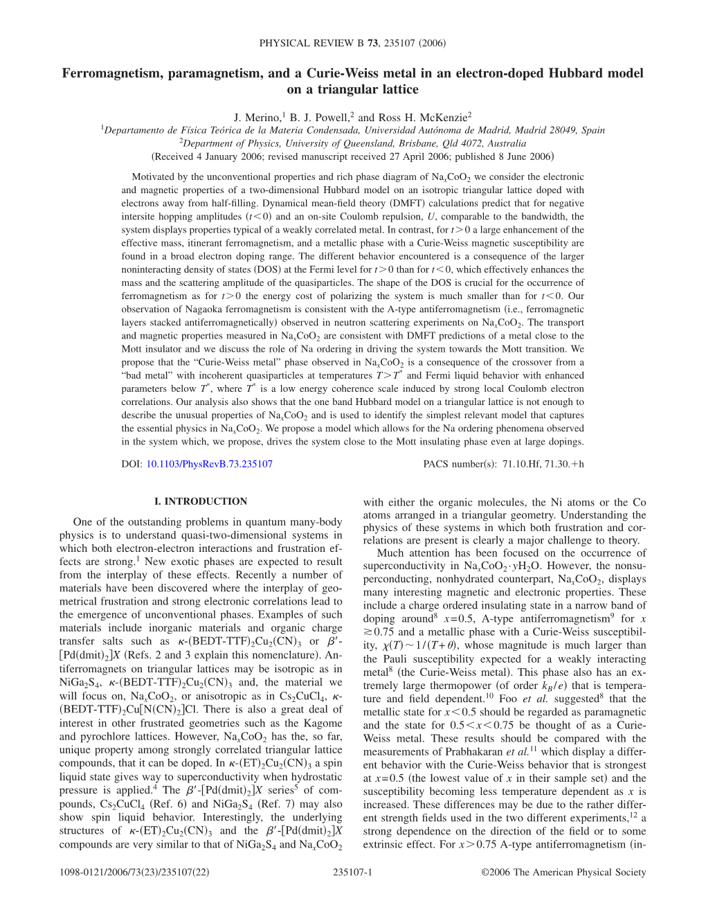 Ferromagnetism, Paramagnetism, and a Curie-Weiss Metal in an Electron-Doped Hubbard Model on a Triangular Lattice