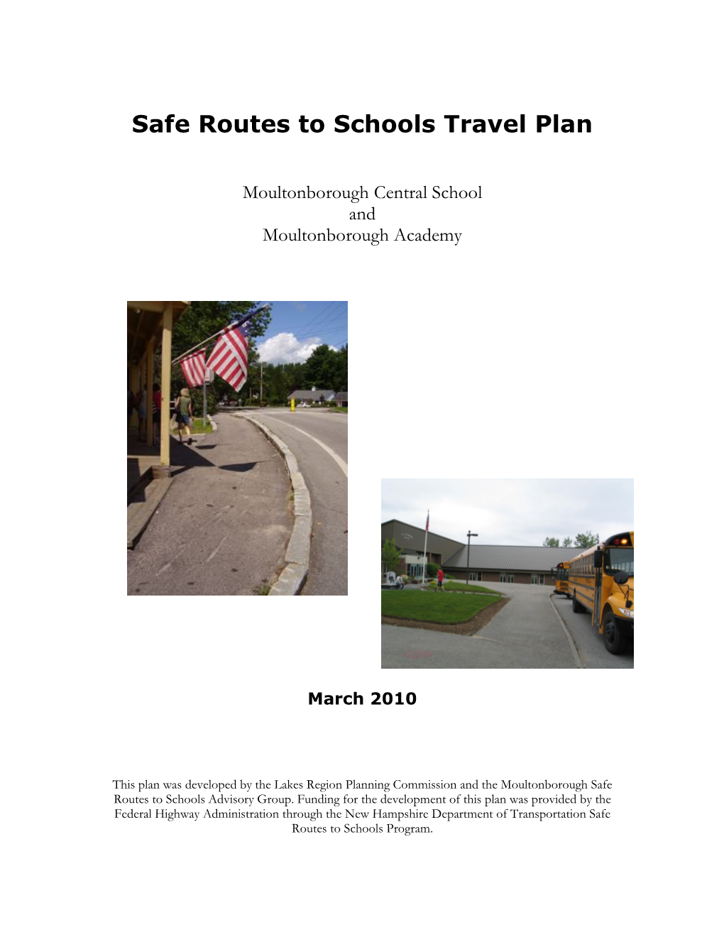 Safe Routes to Schools Travel Plan