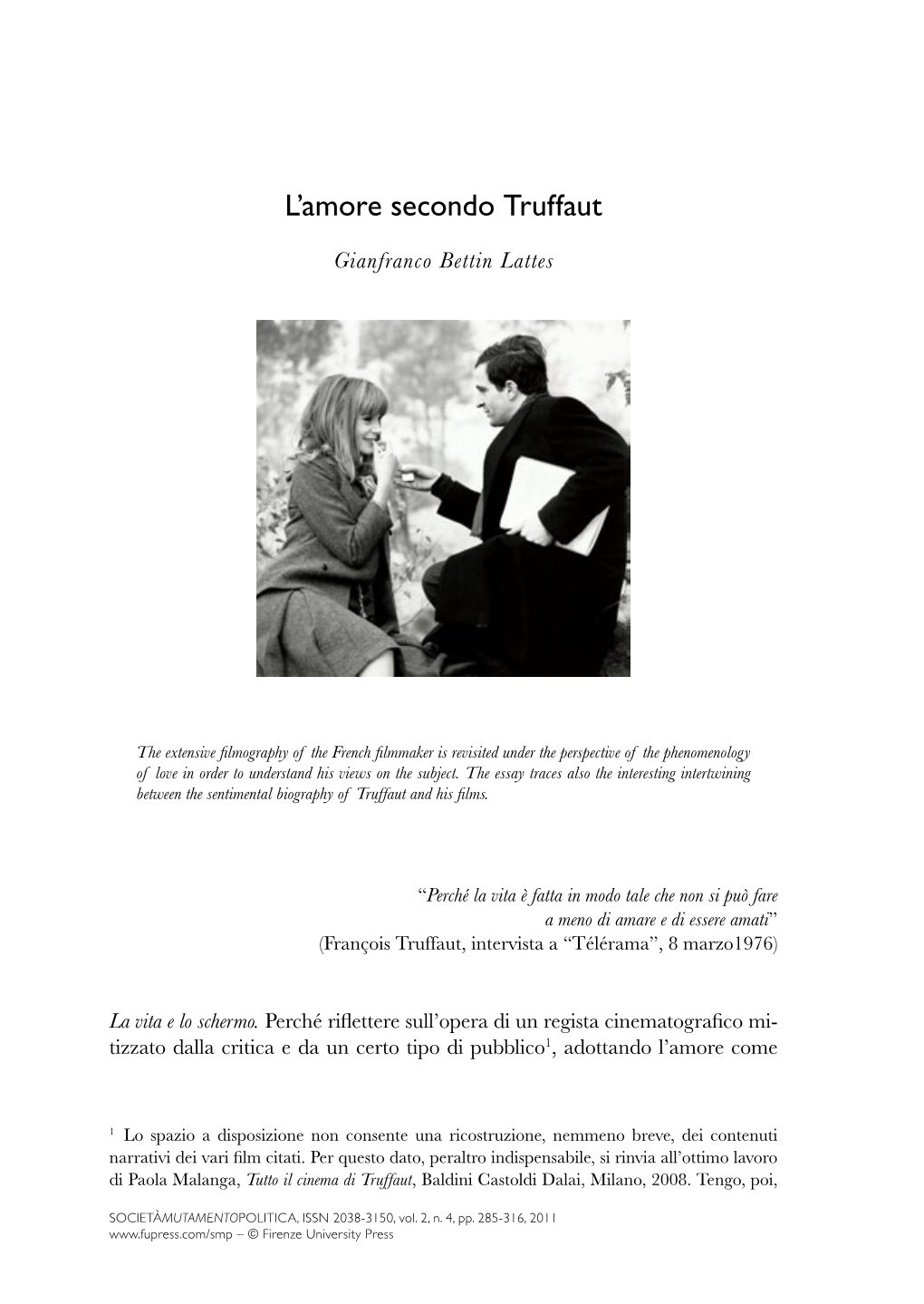 L'amore Secondo Truffaut
