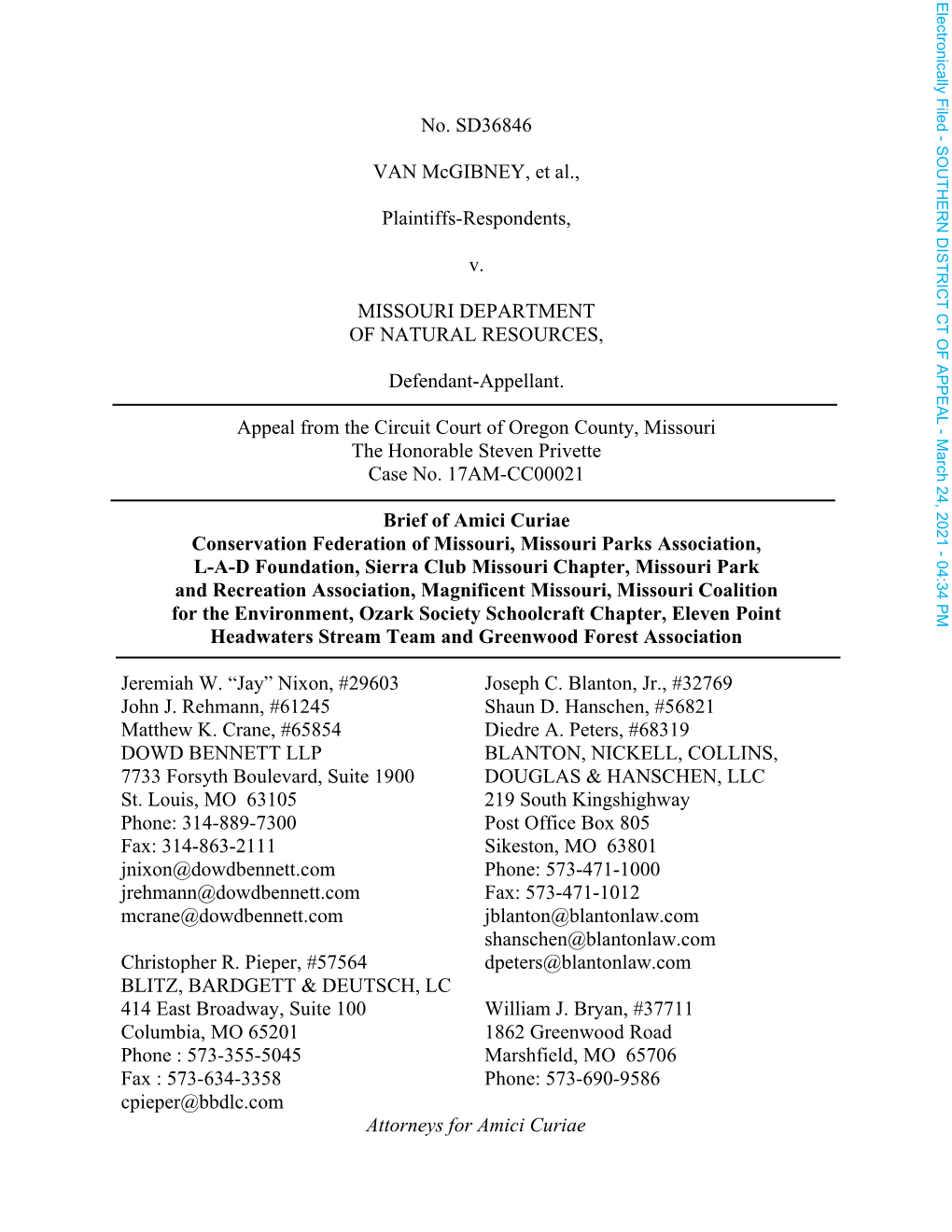 No. SD36846 VAN Mcgibney, Et Al., Plaintiffs-Respondents, V