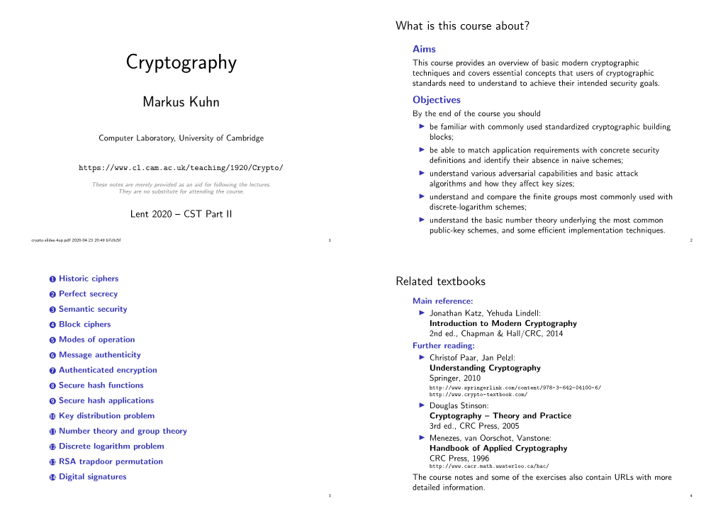 Cryptography