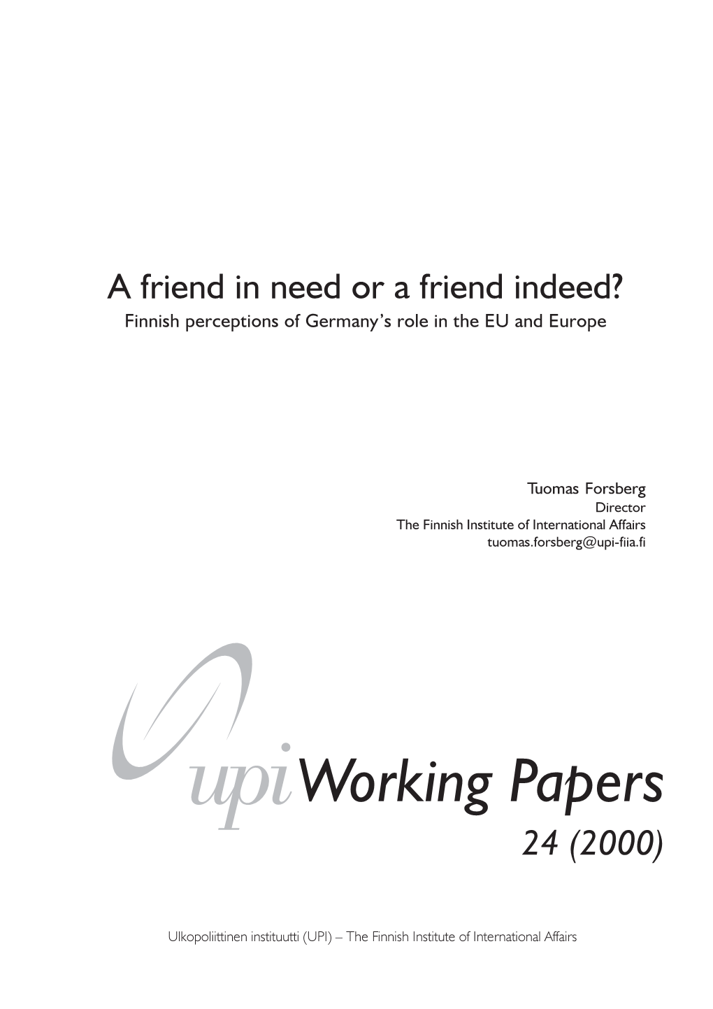 Working Papers 24 (2000)