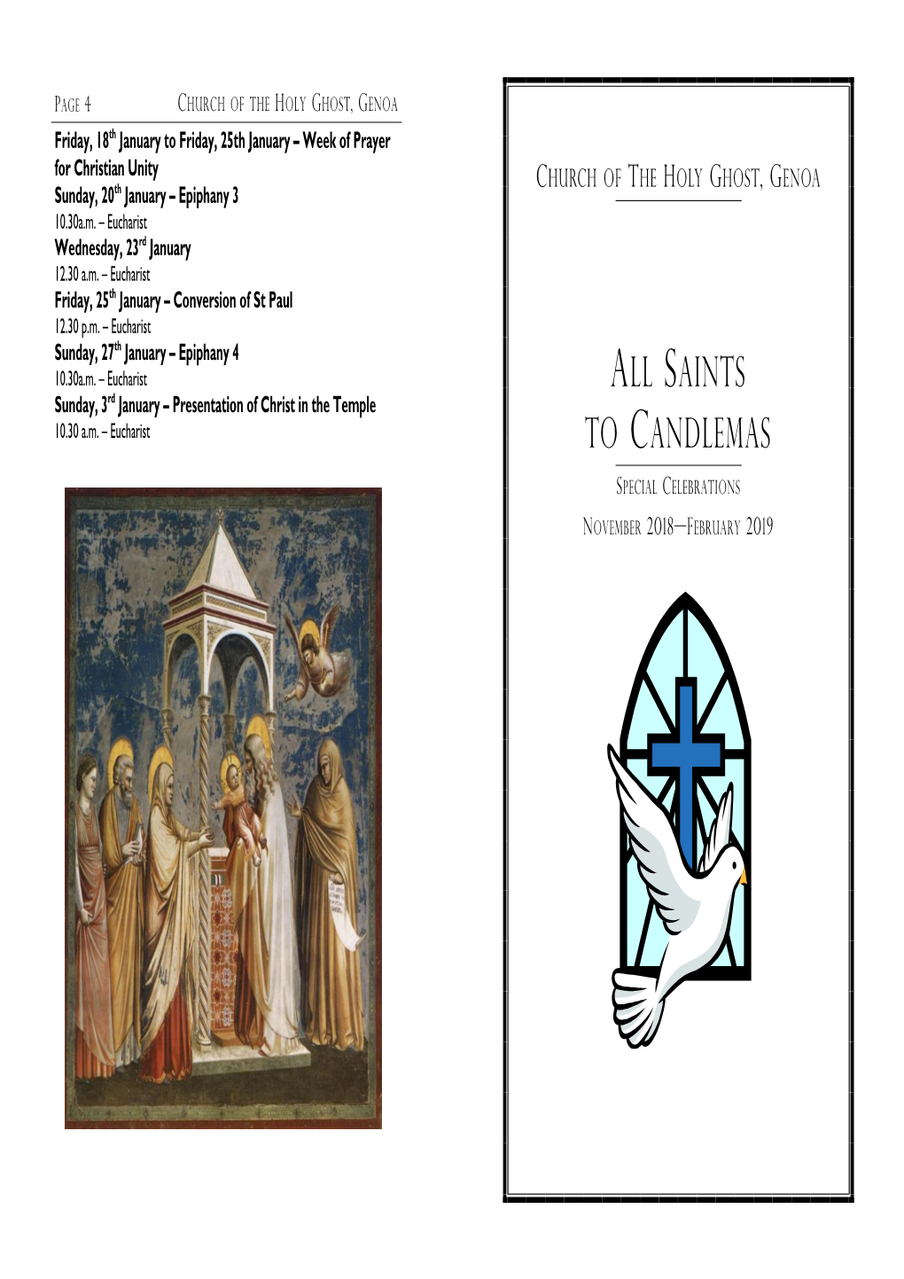 All Saints to Candlemas