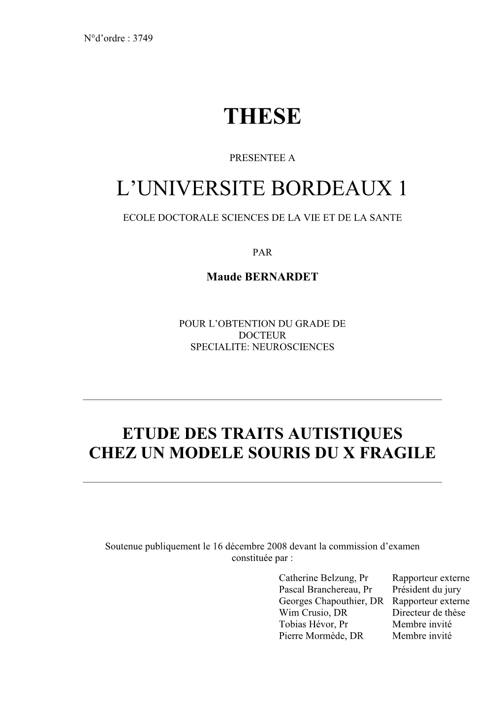 L'universite Bordeaux 1