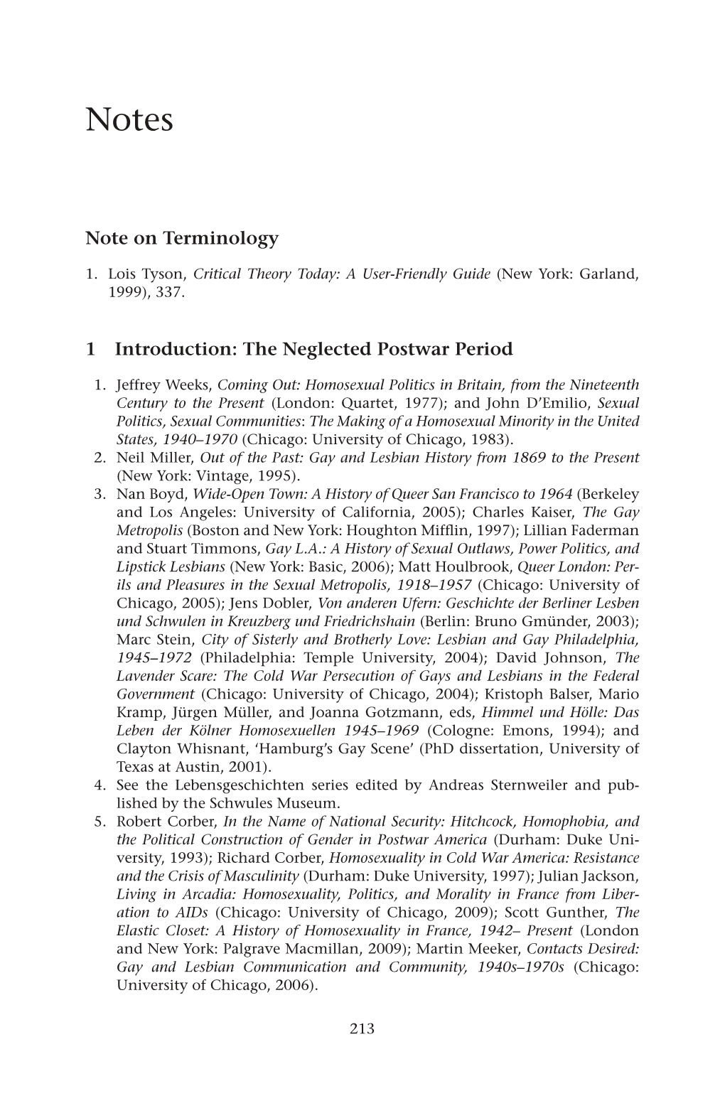 Note on Terminology 1 Introduction: the Neglected Postwar Period