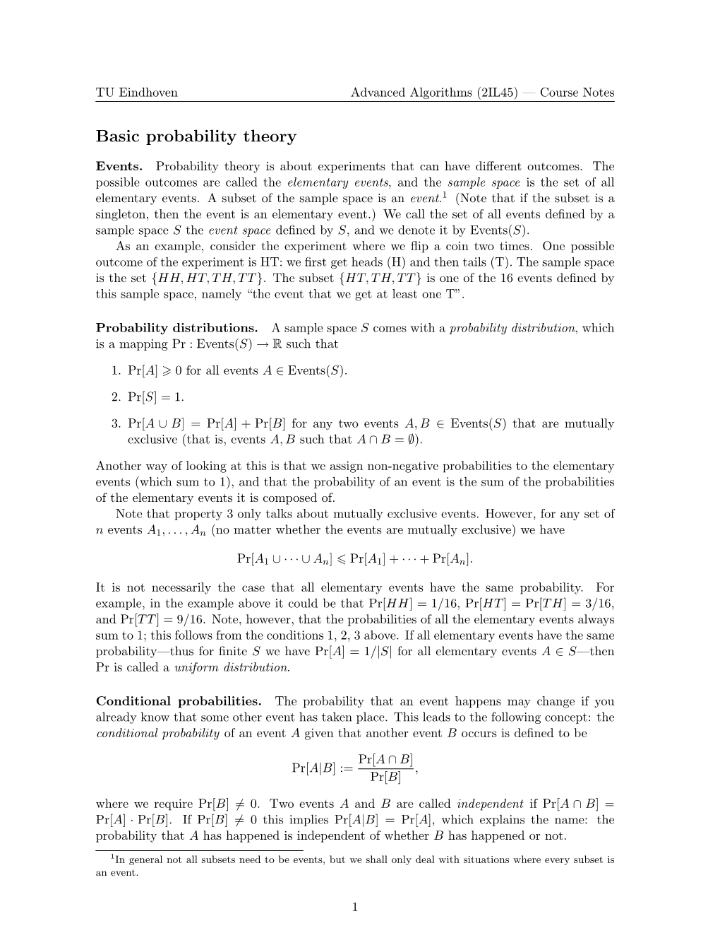 Basic Probability Theory